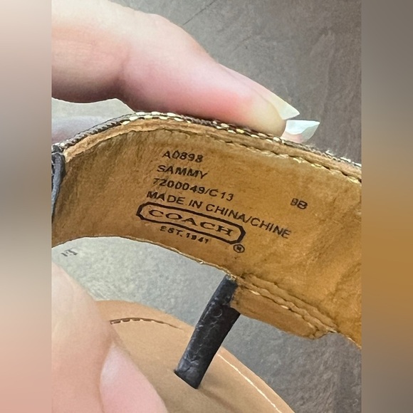 Coach Sammy Signature Canvas Sandals - Picture 6 of 6